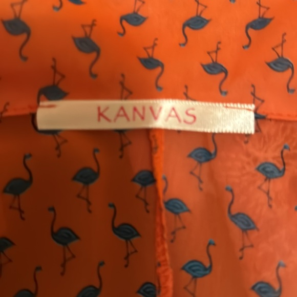 NWOT Women’s 🦩 Flamingo Print Summer Boutique Dress In Orange And Blue Size S - Picture 10 of 10